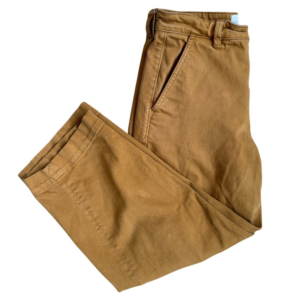 Everlane Women's Sz 2 Straight Leg Crop‎ Ankle Pants Ochre High Rise Cotton Jean